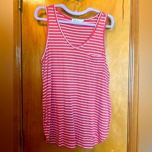 Another Love Pink and White Sleeveless Tank Top Relaxed Fit